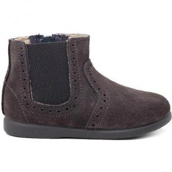 Botas de bebé niña de piel con cremallera