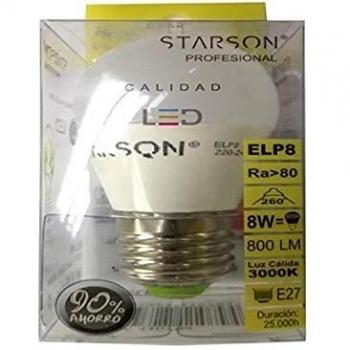 Starson LAMPARA ILUMINACION LED ESFERICA E27 8W 800LM 3000K 110794