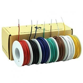 0.8mm² Cable eléctrico de PVC de 18awg 7 colores Alambres eléctricos kit Cable de cobre estañado sólido sin oxígeno DIY