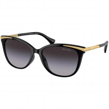 Ralph by Ralph Lauren RA5309U 50018G Anteojos de Sol para Mujer Negros, Lentes de 55 mm, Gafas de Sol Negras