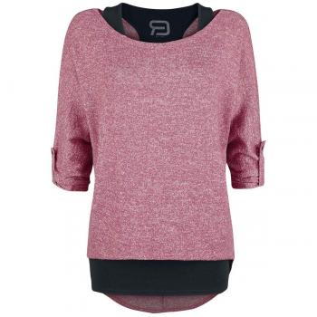 R.E.D. by EMP Cuddly Loose Camisa Manga Larga Burdeos/Negro L