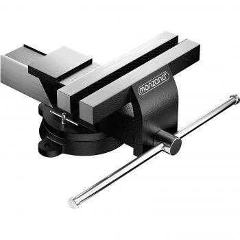 Tornillo de Banco de Acero Negro 125mm con Base Giratoria
