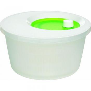 Emsa Basic 505087 - Centrifugadora de Ensalada Rotativa, Capacidad de 4L, Adecuada para Todo Tipo de Brotes Verdes, Uso Fácil y Sin Esfuerzo, Escurrido Rápido, Color Verde