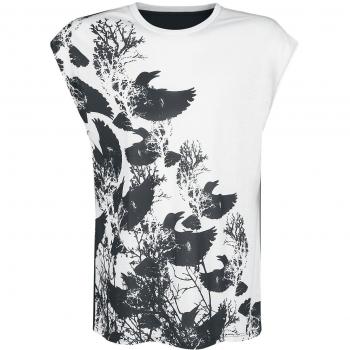 Outer Vision Raven Shadows Camiseta Tirantes Blanco-Negro 4XL
