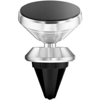 Soporte Universal de Rejilla para Ventilación de Coche Giratorio para Smartphone en Color Plata