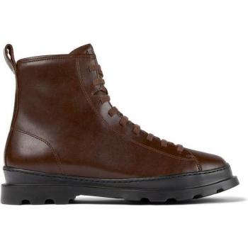 Botas Camper de hombre en piel marrón con cordones