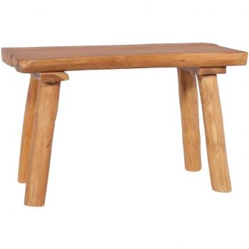 Solid Teak Wood Garden Bench - 80cm