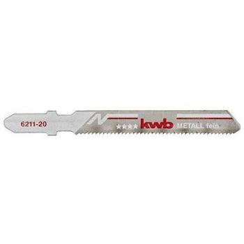 KWB 6211-25 Pack 5 Hojas de Sierra de calar Corte y Fino, Set de 5 Piezas
