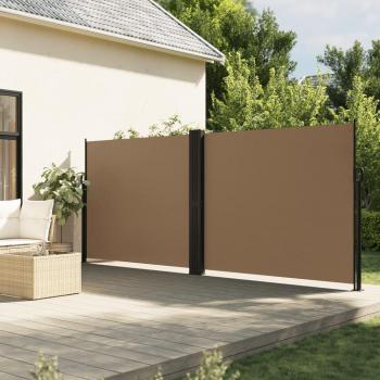 Toldo lateral retráctil 160x1000 cm Color Negro, Crema, Azul y Gris Taupe