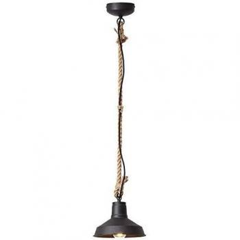 Lámpara Colgante Hank con Suspensión de Cable, 24cm, E27, Color Marrón