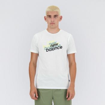 Camiseta New Balance Sport Essentials Heathertech para hombre en color blanco
