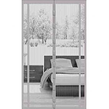 Sekey 130x220 cm Cortina Para Puertas con mosquitera magnética, Red a prueba de insectos.Montar sin taladrar, Puede Recortarse para Ajustarse a La Longitud y Anchura Adecuadas, Blanco