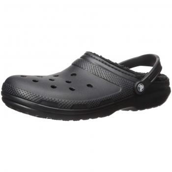 Crocs Classic Lined Clog - Women Shoes - Black - Size: M6/W7