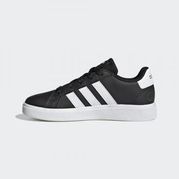 Adidas Grand Court 2.0 Kids Lace-Up Sneakers - Black/White