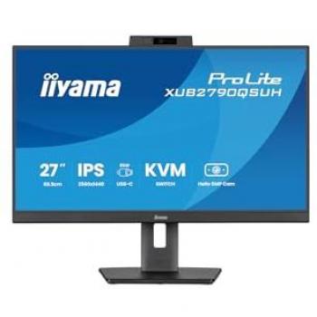 Monitor LED iiyama ProLite 27 QHD 2560x1440, 100Hz, IPS, USB-C, Webcam integrada, KVM y altura ajustable
