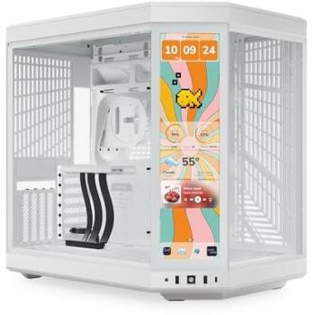 Caja de torre Midi ATX Hyte Y70 Touch Infinite - Cristal Templado - Blanco Nieve
