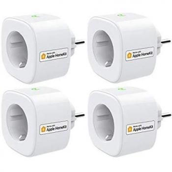 Enchufe Inteligente Wi-Fi 16A 3680W, con Control Remoto Meross app, Compatible con HomeKit Siri, Alexa, Google Assistant y SmartThings, Wi-Fi Smart Plug, Modelo MSS210HK. Paquete de 4.