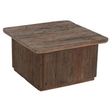Mesa de Centro Home ESPRIT Marrón de Madera 70x70x39 cm