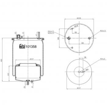 Fuelle de suspensión neumática FEBI BILSTEIN 101358