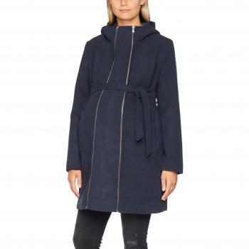 MAMALICIOUS Mlnewcathy Tikka Jacket, Abrigo de la Maternidad para Mujer, Azul