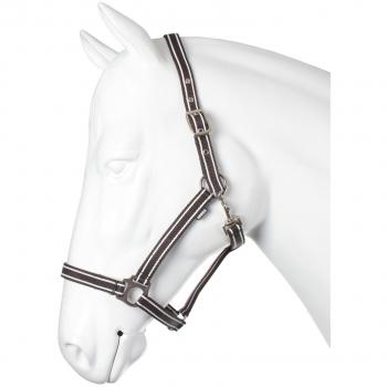 Horka Nylon Halter Nubuck cabezada hebilla ajustable cuerda de caballo Tocado, marrón