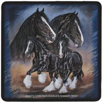 Conjunto de 2 posavasos con diseño de caballos SHIREHORSE nuevo