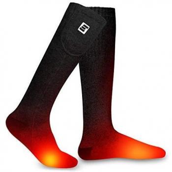 EEIEER Calcetines Calefactables, Eléctrico Calcetines Calientes Climatizada 7.4V 2400mAh 5-10 Horas Doble Cara Calentado para Hombre y Mujer Calentador de Pies para Esquí Senderismo Pesca Cámping