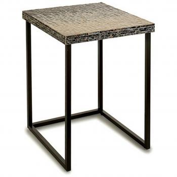 Mesa auxiliar Gris Metal Nácar Aglomerado (47 x 62 x 47 cm)