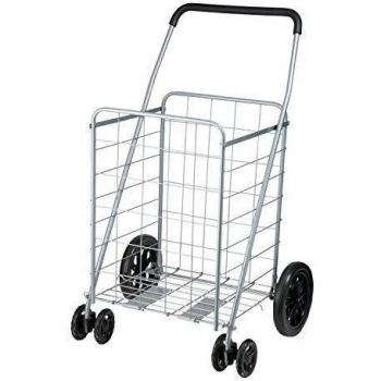 Honey Can Do CRT-01640 - Carrito multiusos con ruedas dobles, 61 x 54,9 cm, color chrome