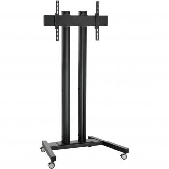 Vogel's TD1544 Soporte de Suelo Móvil para Pantalla Plana de 165,1 cm (65) con Capacidad de Carga hasta 80 kg, Inclinación Ajustable 0-20°, Compatible con VESA 100 x 100 mm a 400 x 400 mm - Color Negro