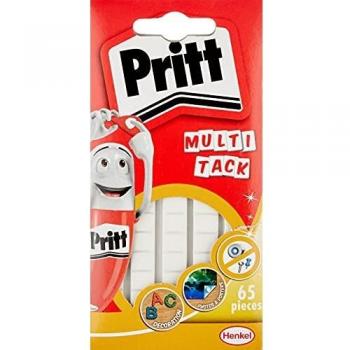 Pritt Multi-Tack Masilla Adhesiva Blanca de 65 Piezas para Fijar y Colgar Objetos Multipropósito