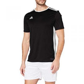 adidas Entrada 18 JSY Jersey de Fútbol de Manga Corta, Hombre, Negro