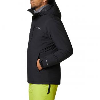 Columbia Chaqueta de esquí Winter District Negro Hombre, impermeable, aislante térmico, capucha ajustable, múltiples bolsillos, diseño moderno