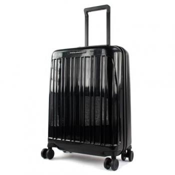 Piquadro Seeker 4-Wheel Cabin Trolley 55cm Black Polycarbonate Luggage