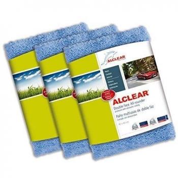 ALCLEAR 820203U_3 Paño de Doble Faz para Limpiar la Pintura del Coche, 40 x 40 cm, Azul
