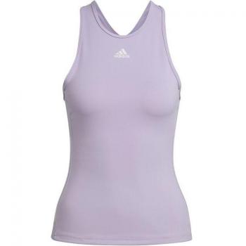 Top Adidas Tank Lila - Mujer con Diseño Entallado y Logo de Adidas