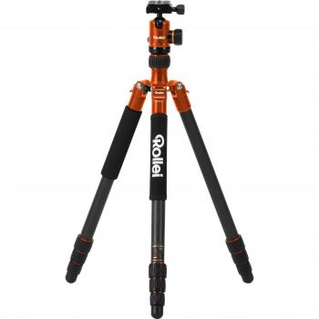Rollei C5i – Trípode de Carbono Acra Swiss Compatible con Rótula – Naranja