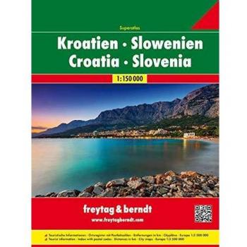 Atlas de Croacia y Eslovenia en espiral 1:150.000 - Superatlas con información turística y cityplano