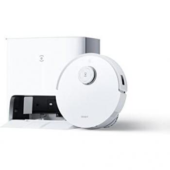 ECOVACS DEEBOT T10 TURBO Robot Vacuum Cleaner with Cleaning Station, 0.4L Bagless, White