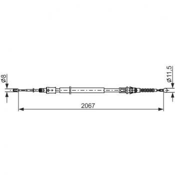 Cable de freno de mano BOSCH 1 987 482 869 para PEUGEOT, CITROËN y DS