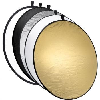 Mantona 22001 - Reflector para iluminación fotográfica, Plateado