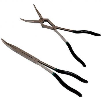 Alicates Extra Largos de Doble Articulación Curvados de 13'' para Válvulas Blandas 101502