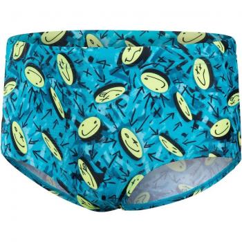Speedo - Bañador de niños Brief 13cm Club Training Allover con diseño de smileys