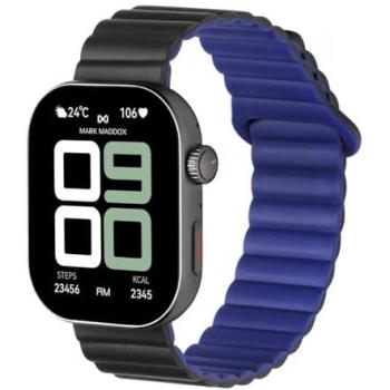 Smartwatch Mark Maddox HS2007-50 - Reloj Unisex con Caja de Metal Negra, Correa de Silicona Negra, Llamadas, GPS en App, Control de Estrés y Frecuencia Cardíaca