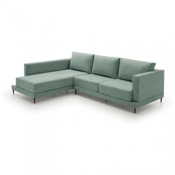 Sofá Chaise Longue Martina Agua Marina Izquierda - Diseño Premium y Alta Gama 275x190x100