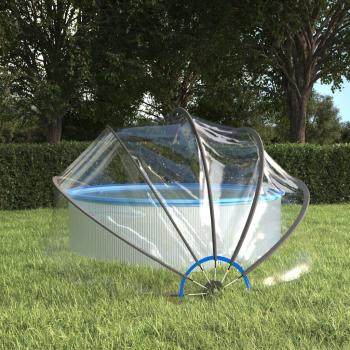 Cúpula para piscina redonda PVC transparente 376x188 cm