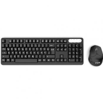 Set de Teclado y Ratón Inalámbrico Recargable IWS-549U Multimedia Diseño Oficina QWERTY Negro