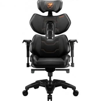 COUGAR Terminator Silla Gaming con Reposabrazos 4D, Reposacabezas Ajustable, Soporte Lumbar, Pistón de Gas Clase 4, Peso Máximo 135kg - Negra