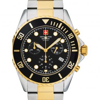 Reloj Cronógrafo Suizo Alpine Militar 7053.9147 42mm Acero Inoxidable 10ATM