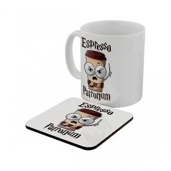 Espresso Patronum Mug and Coaster Set - White One Size